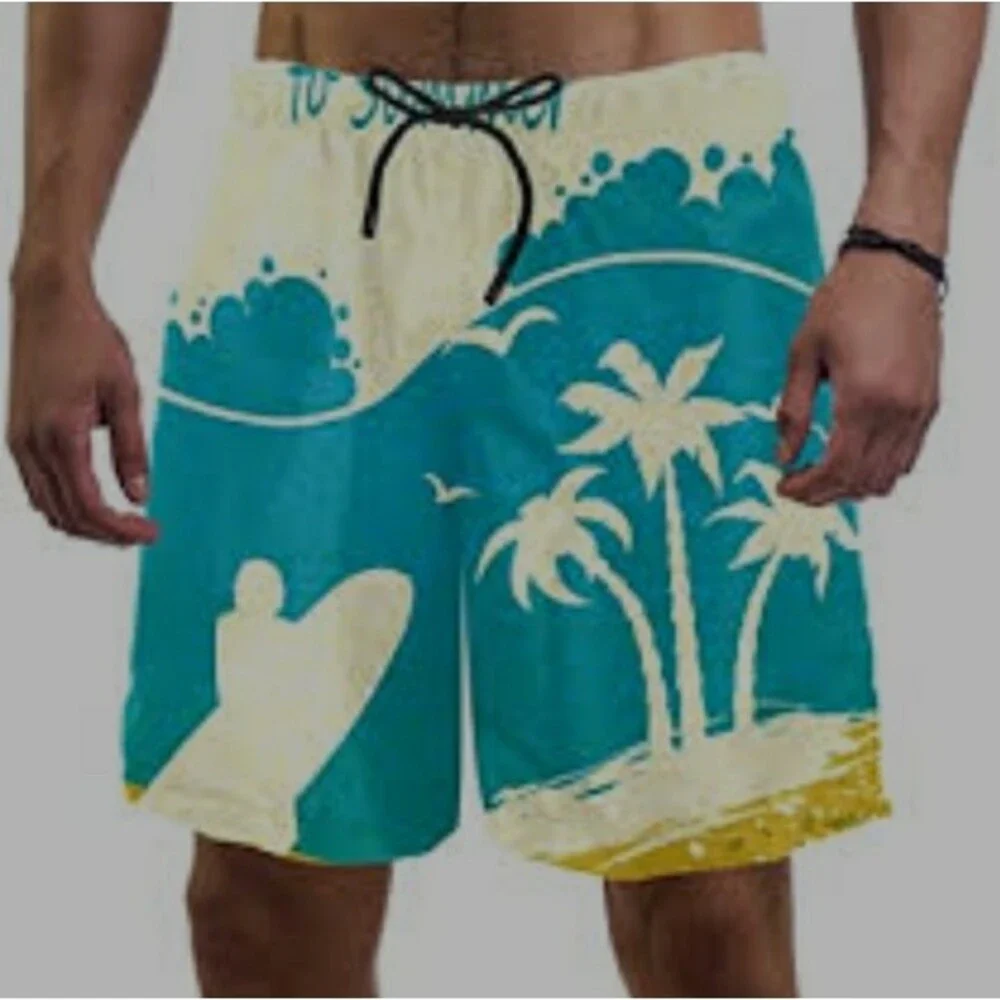 Cyceos Tropical Print Beach Swim Trunks